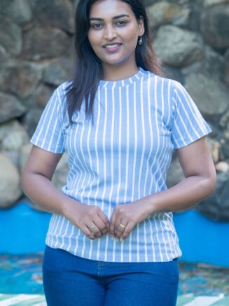 Blue Stripe Top